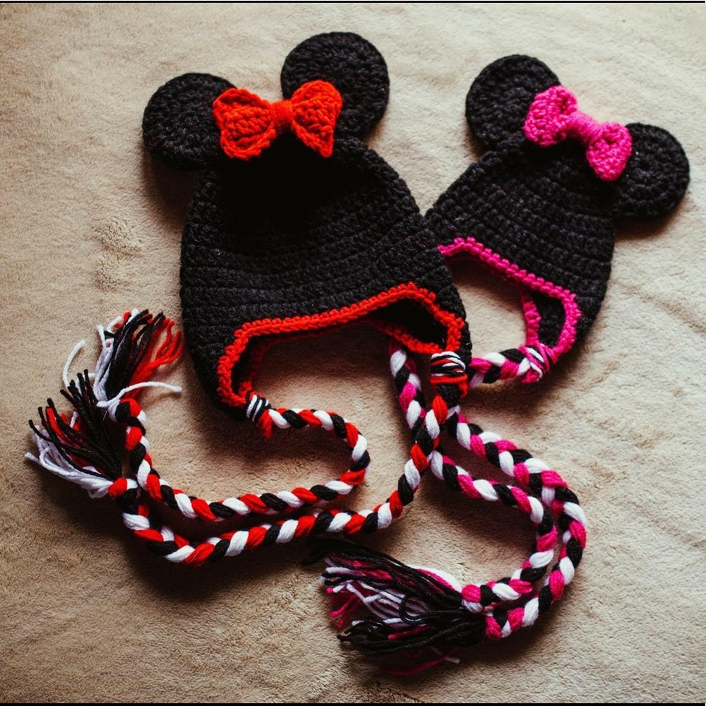 Handmade Minnie inspired crochet Hat